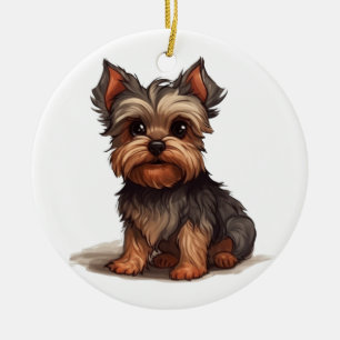 YORKIE -993- CERAMIC TREE DECORATION
