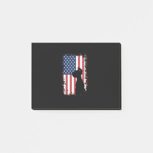 Yorkie American Flag Silhouette Post-it Notes