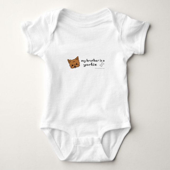 yorkie baby bodysuit (Front)