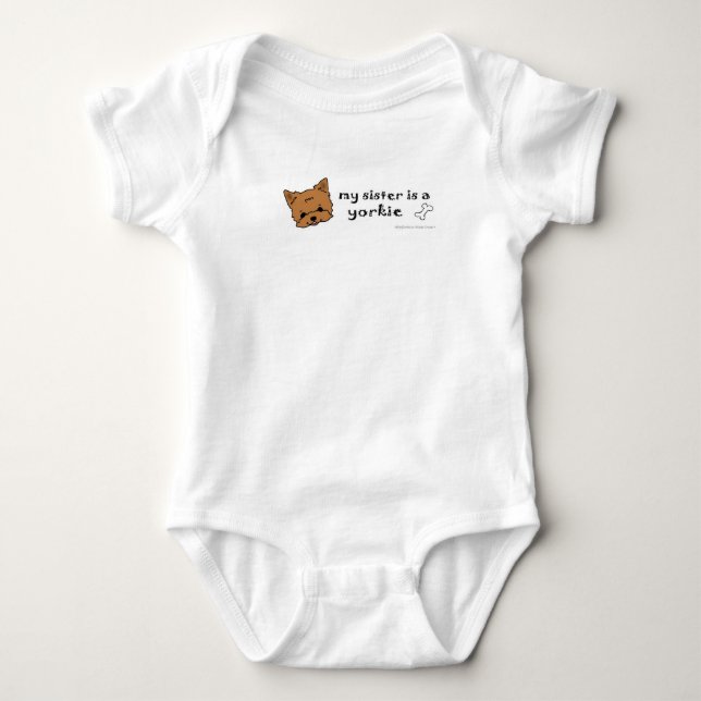 yorkie baby bodysuit (Front)