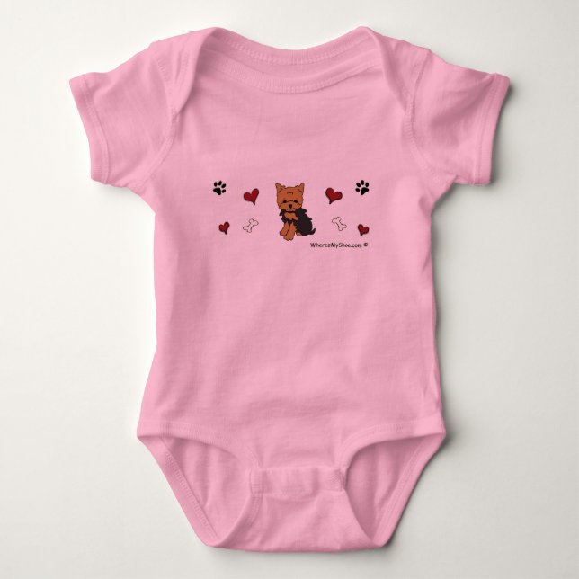 yorkie baby bodysuit (Front)