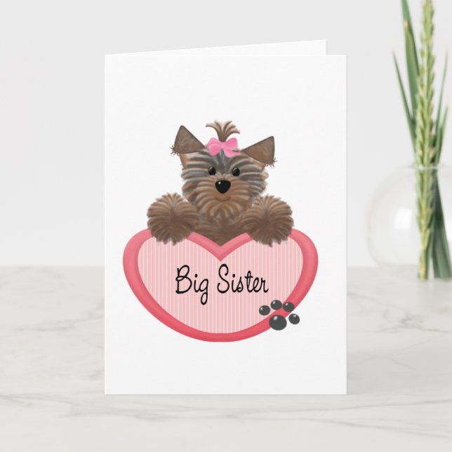 Yorkie Big Sister Card (Front)