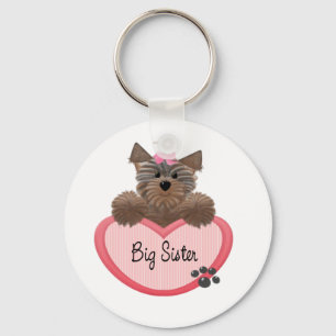 Yorkie Big Sister Key Ring
