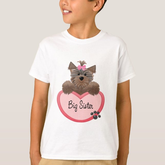 Yorkie Big Sister T-Shirt (Front)