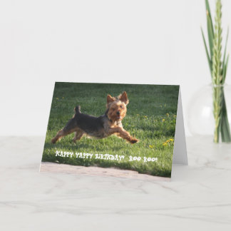 YORKIE BIRTHDAY CARD