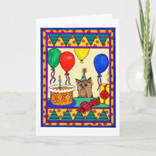 YORKIE BIRTHDAY CARD