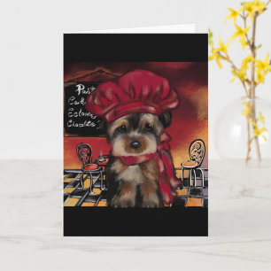 Yorkie Chef  Card