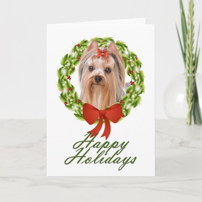 Yorkie Christmas Card (Front)