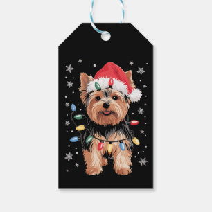 Yorkie Christmas Dog Long Xmas Gift Gift Tags
