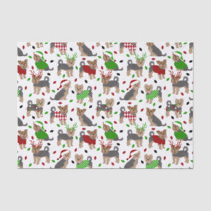 Yorkie Christmas Yorkshire Terrier Dog Tissue Paper