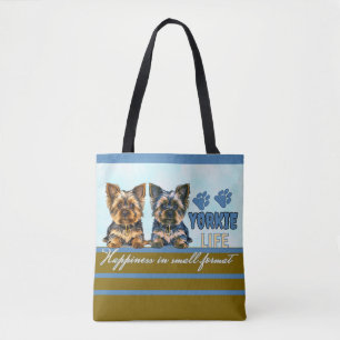 Yorkie cute tote bag