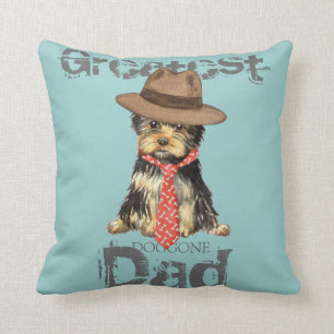 Yorkie Dad Cushion