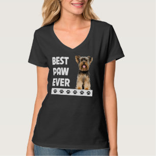 Yorkie Dad Fathers Day Yorkshire Terrier Best Paw T-Shirt