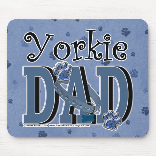 Yorkie DAD Mouse Mat (Front)