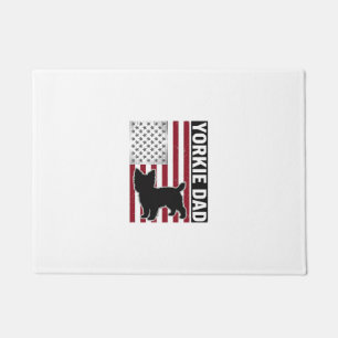 Yorkie Dad Patriotic Vintage Engraving Dog Shirt D Doormat