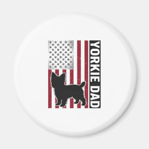Yorkie Dad Patriotic Vintage Engraving Dog Shirt D Magnet