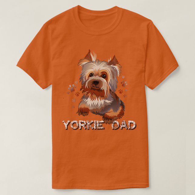 Yorkie Dad T-Shirt (Design Front)