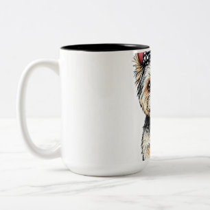 Yorkie Delight Two-Tone Coffee Mug