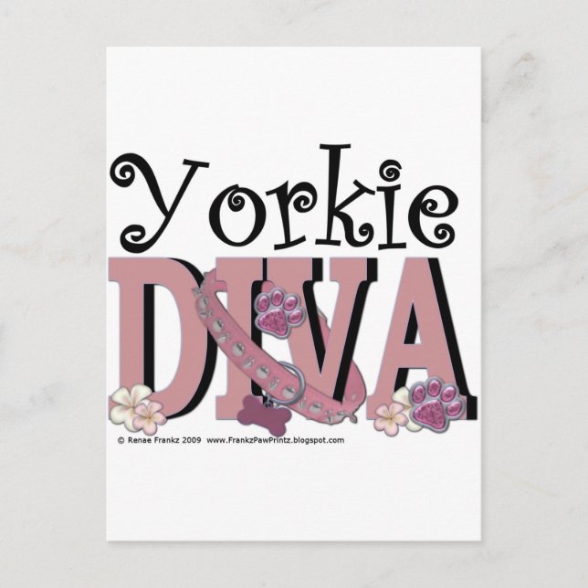Yorkie DIVA Postcard (Front)