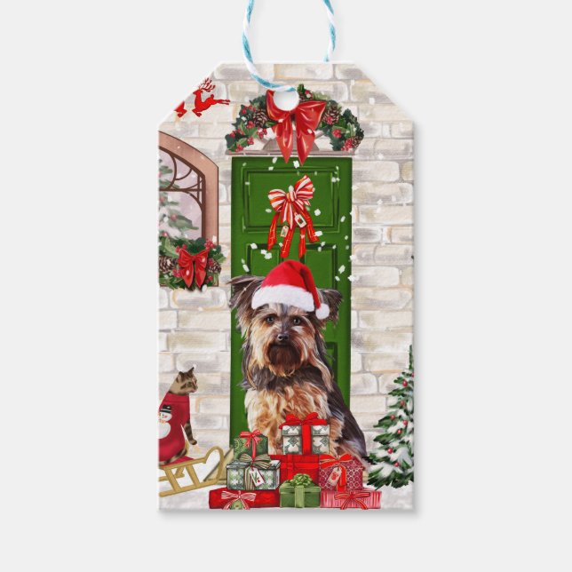 Yorkie Dog Christmas   Gift Tags (Front)
