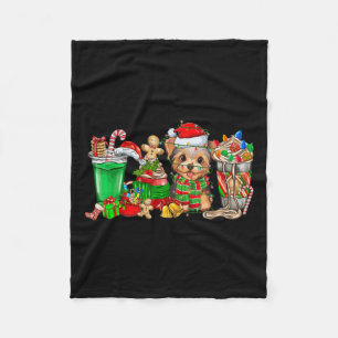 Yorkie Dog Christmas Pyjamas Coffee Latte Mugs Xma Fleece Blanket