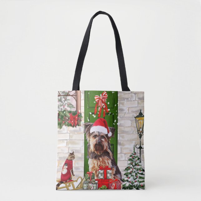 Yorkie Dog Christmas   Tote Bag (Front)