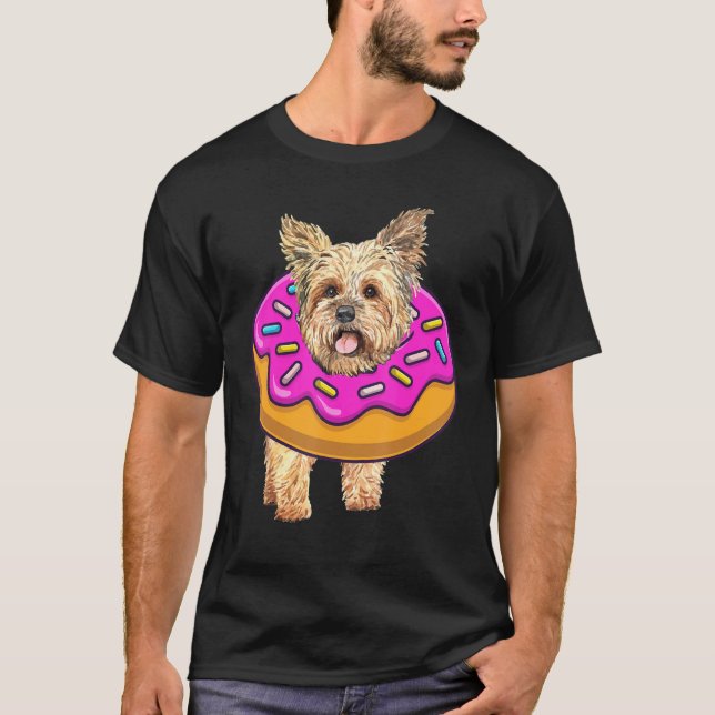 Yorkie Dog Doughnut Doughnut  Bakers Birthday Girl T-Shirt (Front)