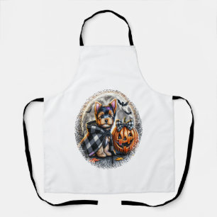 Yorkie Dog Halloween Apron