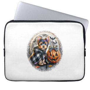 Yorkie Dog Halloween Laptop Sleeve