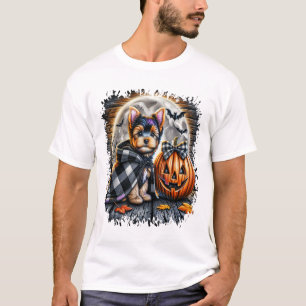 Yorkie Dog Halloween Square T-Shirt