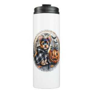 Yorkie Dog Halloween Thermal Tumbler