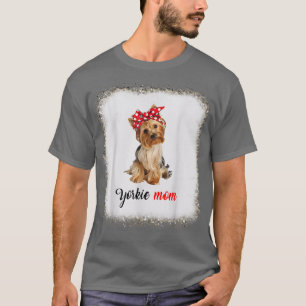 Yorkie Dog Lover Dad Mum, Boy Girl Funny Leopard B T-Shirt