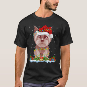 Yorkie Dog Lover Family Matching Santa Yorkie Chri T-Shirt