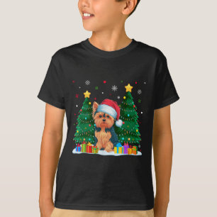 Yorkie Dog Lovers Santa Hat Ugly Christmas Sweater