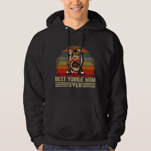Yorkie Dog Mom Lover Funny Vintage Best Yorkie Mom Hoodie