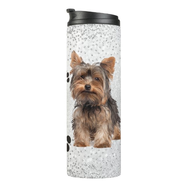 Yorkie Dog Mom Thermal Tumbler (Rotated Right)