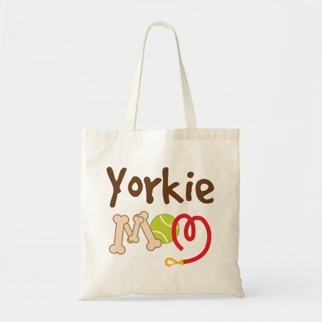 Yorkie Dog Mum Yorkshire Terrier Tote Bag (Front)