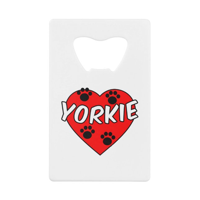 Yorkie Dog Paw Prints And Red Heart (Front)