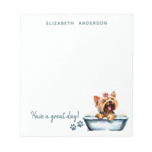 Yorkie Dog Personalised Notepad