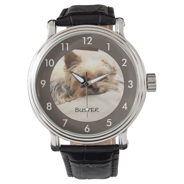 Yorkie Dog Personalised Watch (Front)