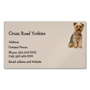 Yorkie Dog Pet Animal Logo Business Card Mag