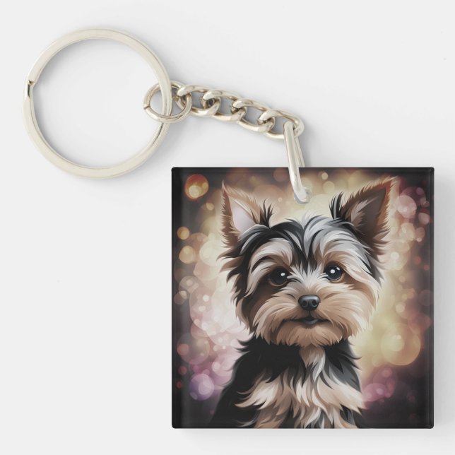 Yorkie, Dog, Pet Key Ring (Front)