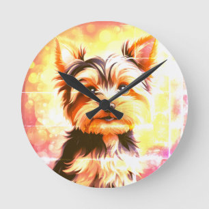 Yorkie, Dog, Pet Round Clock