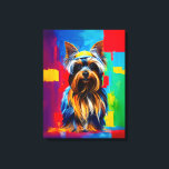 Yorkie dog Pop Art Canvas Print<br><div class="desc">Elevate your decor with this Yorkie Dog Pop Art Canvas Print, featuring a vibrant and playful design that captures the adorable charm of Yorkshire Terriers. This stunning Yorkie canvas art showcases eye-catching pop art, adding a fun and unique touch to any room, perfect for dog lovers who appreciate artistic flair....</div>