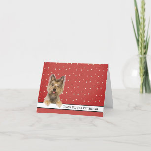 Yorkie Dog Thank You for Pet Sitting Card