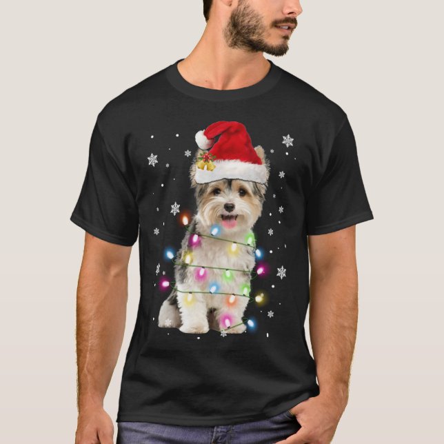 Yorkie Dogs Tree Christmas Sweater Xmas Pet Animal (Front)