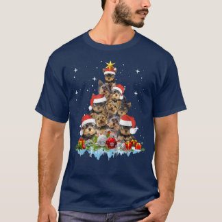 Yorkie Dogs Tree Christmas Sweater Xmas Pet Animal