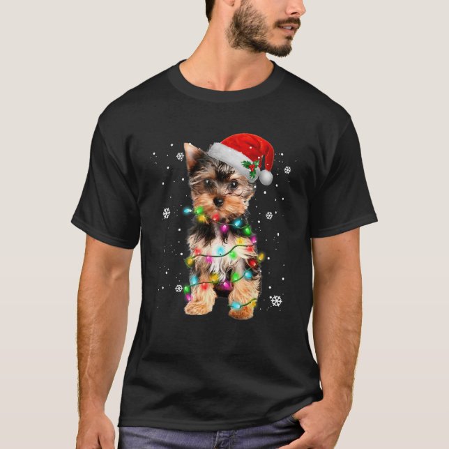 Yorkie Dogs Tree Christmas Sweater Xmas Pet Animal (Front)