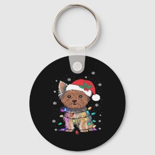 Yorkie Dogs Tree Christmas Sweater Xmas Pet Animal Key Ring