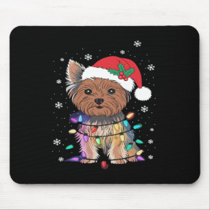 Yorkie Dogs Tree Christmas Sweater Xmas Pet Animal Mouse Mat
